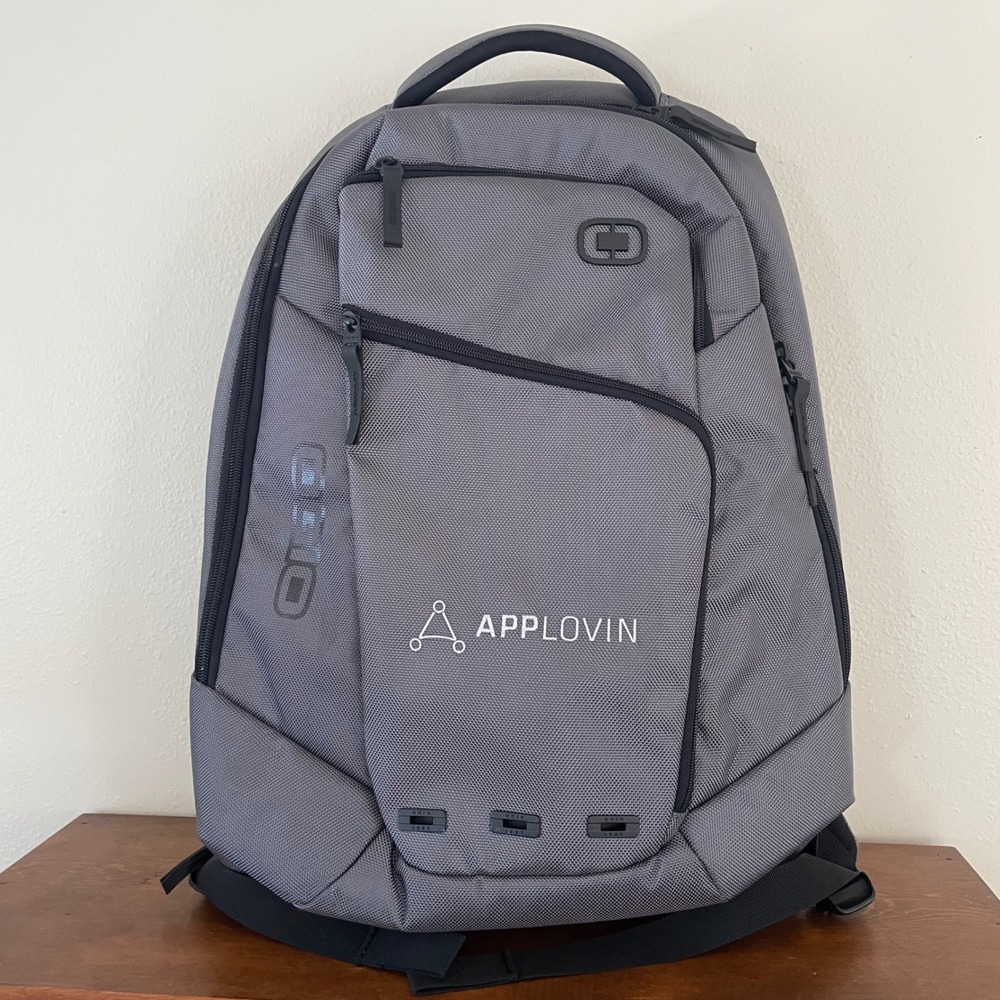 Ogio Ace Pack Backpack Padded Laptop Protection Applovin Logo Travel Commuter